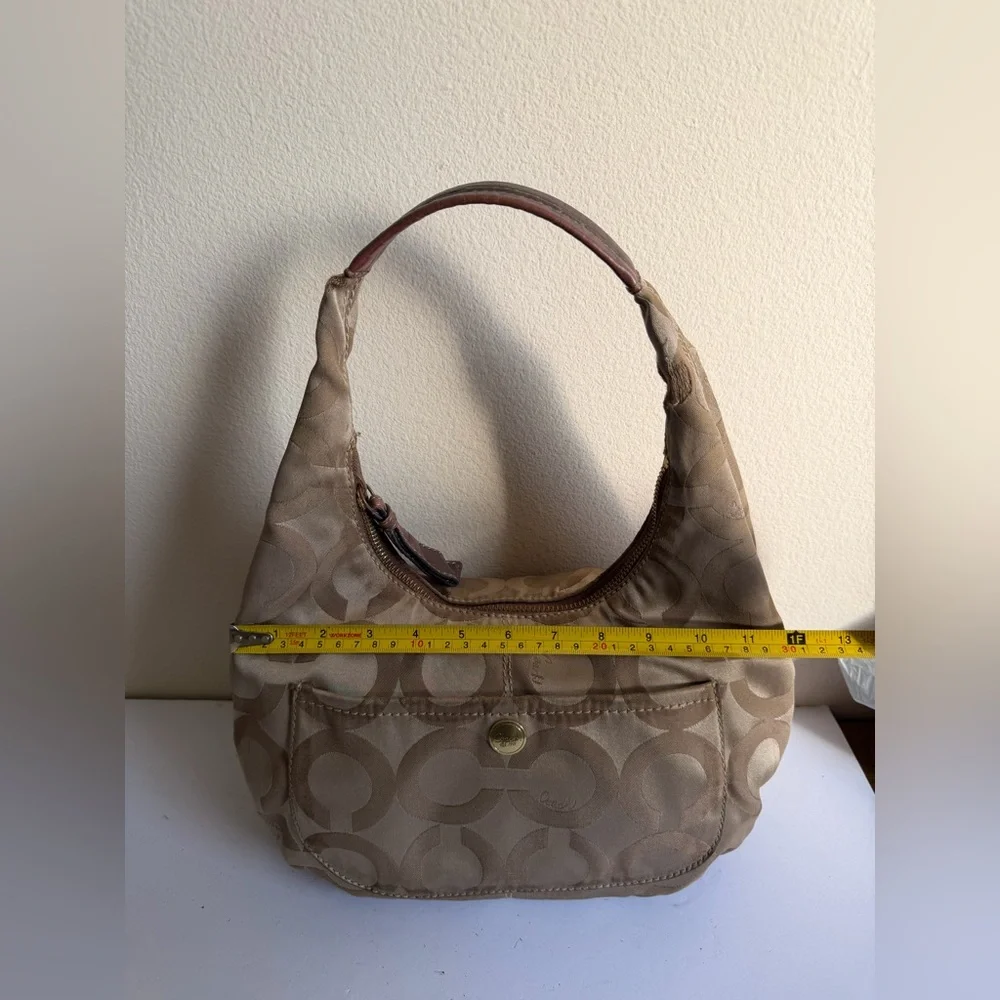Coach One Hobo Shoulder Bag Logo Pattern